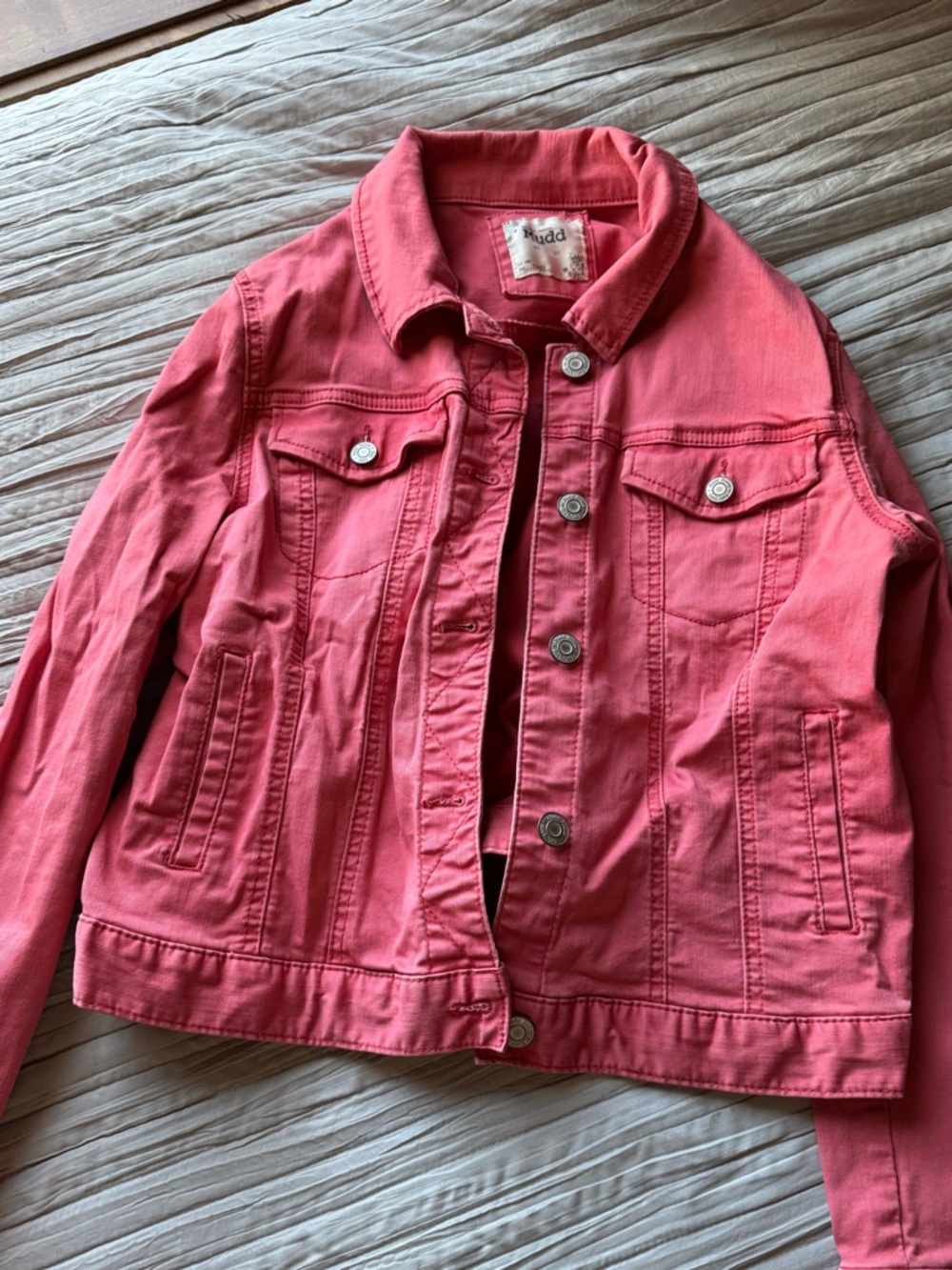 Mudd Coral Pink Denim Jacket